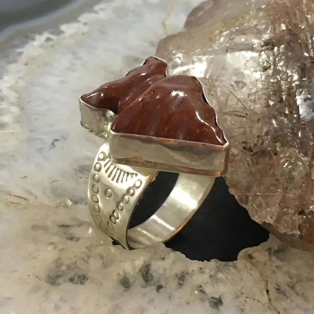 Carolyn Pollack Vintage Sterling Silver Pipestone Arrowhead Ring For Women